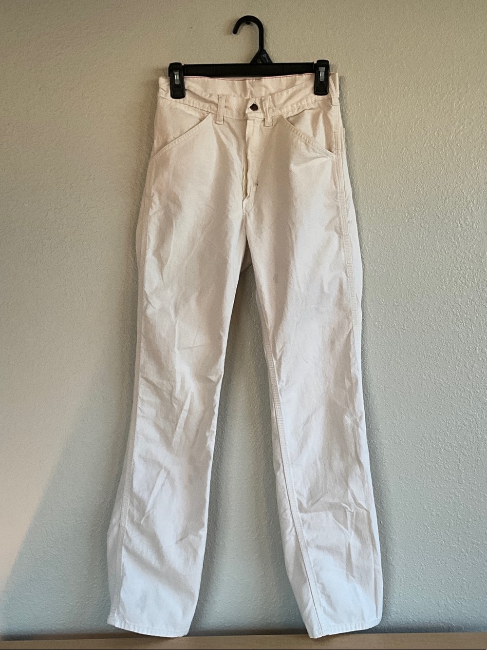 White carpenter pants high waisted
